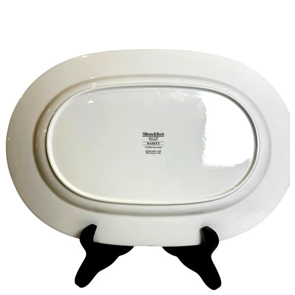 Villeroy & Boch 'Basket' anno 1785 Germany Vitro Porzellan Oval Serving Platter - Picture 4 of 5